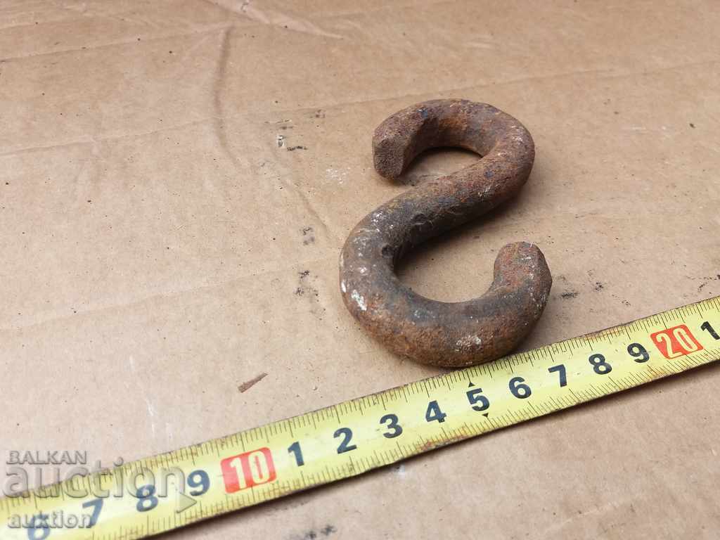 Auction OLD MASSIVE FORGED HOOK, BRACKET Auction OLD MASSIVE FORGED HOOK, BRACKET