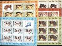 Чисти марки в малки листове Фауна Коне 2010 от Румъния