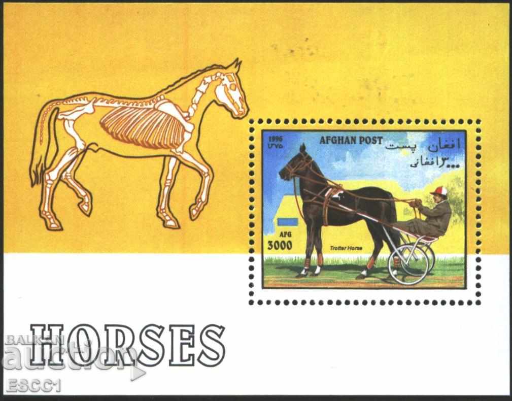 Bloc pur Fauna Horses 1996 din Afganistan