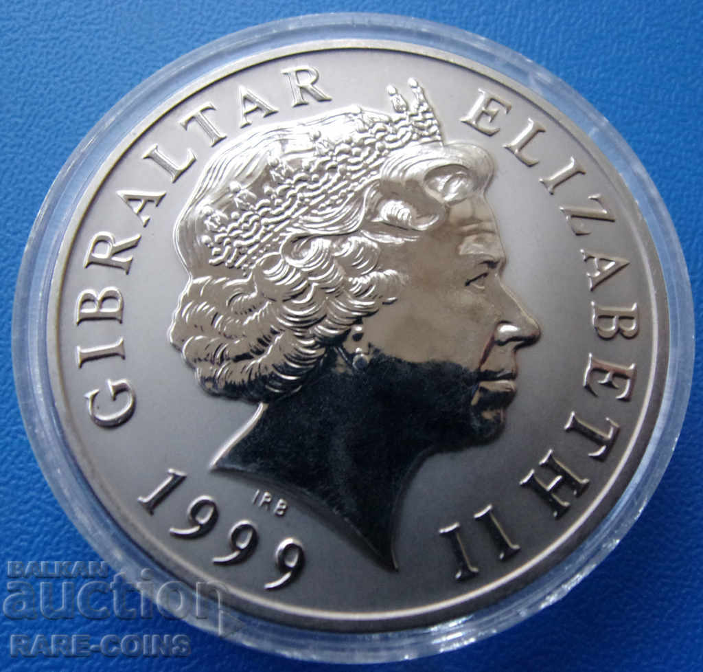 Gibraltar 5 Pounds 1999 Monedă a originalului rar TITAN UNC cu preț € 63.91 | 125.00 BGN