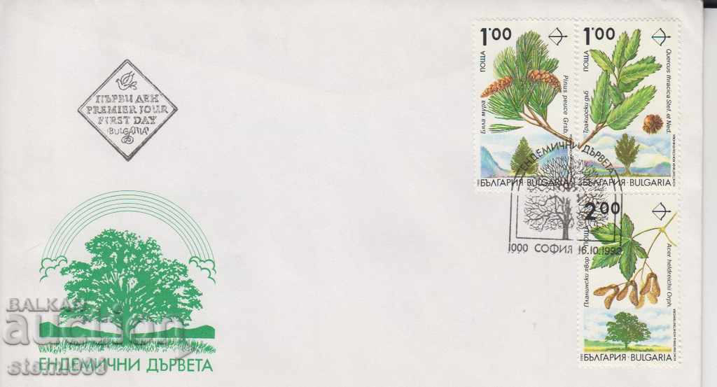 Първодневен Пощенски плик FDC Ендемични дървета