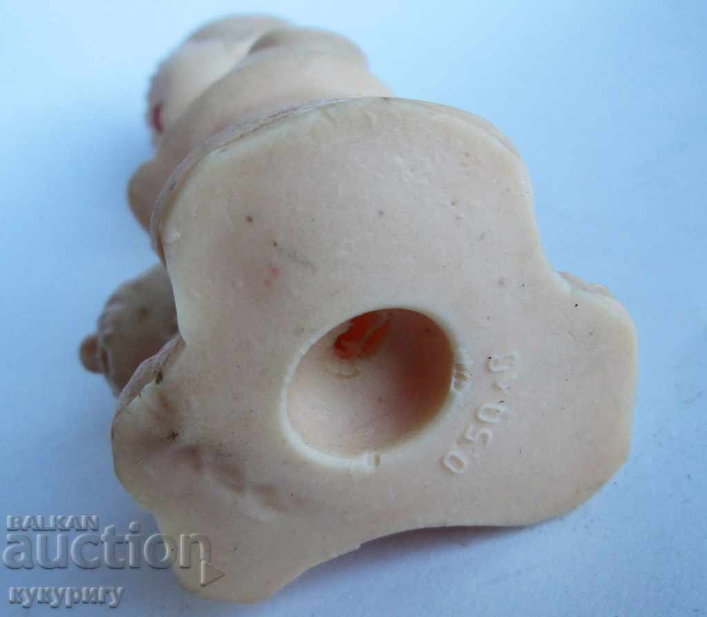 Auction Old Soc children's doll rubber bath toy Girl with a dog Auction Old Soc children's doll rubber bath toy Girl with a dog