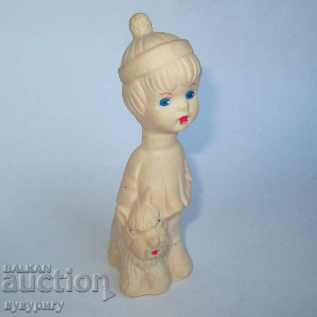 Old Soc children's doll rubber bath toy Girl with a dog - 5 Old Soc children's doll rubber bath toy Girl with a dog - 5