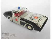 Vechi jucărie de tablă Soc mașină de poliție GDR 1970
