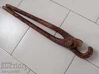 Стари профилни ковашки клещи ковано желязо инструмент н