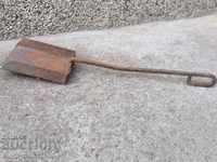 Стара лопата за въглища, лопатка, ковано желязо