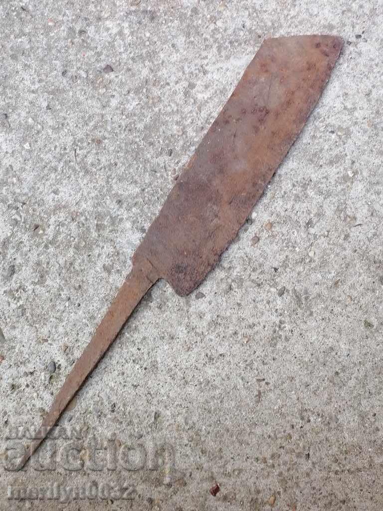 Old forged scythe, ax, hoop, knife, machete, blade - 7 Old forged scythe, ax, hoop, knife, machete, blade - 7