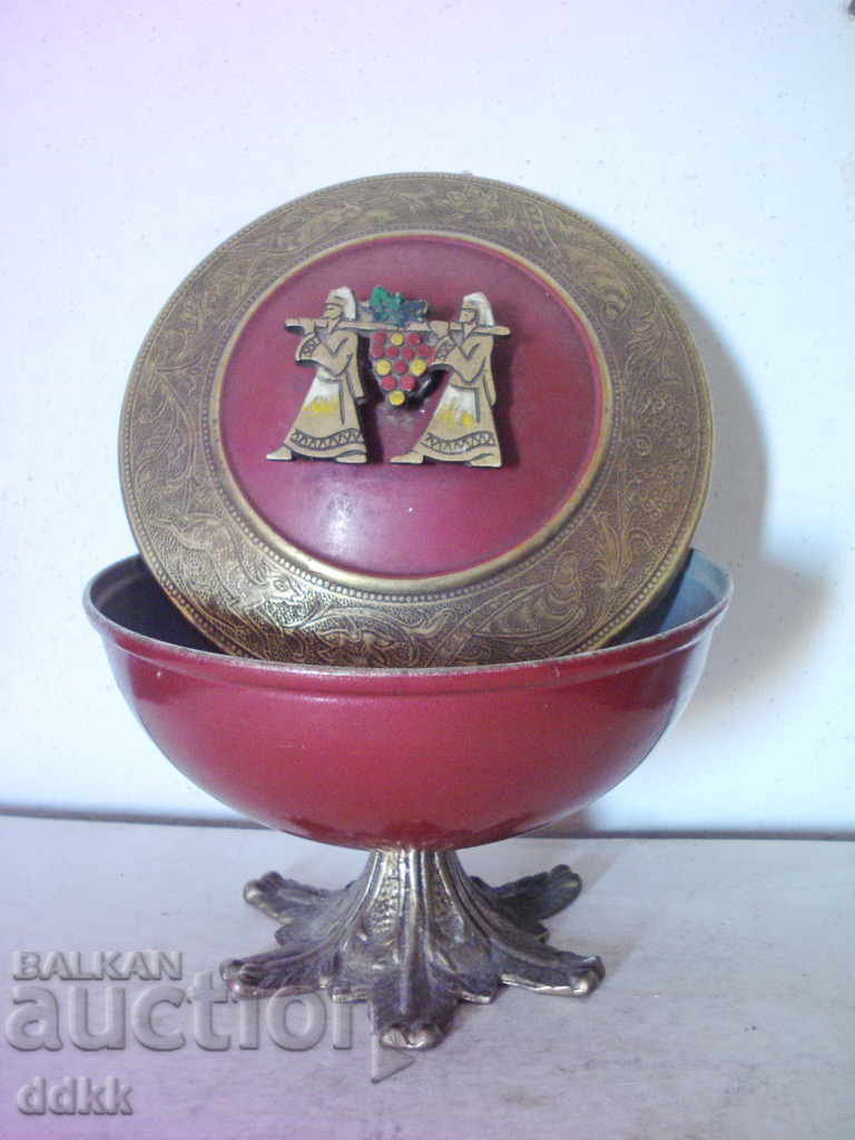 Beautiful old brass candy box