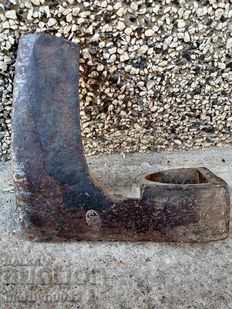 Old ax with stamped marking tool wrought iron with price 69.00 BGN | € 35.28 Old ax with stamped marking tool wrought iron with price 69.00 BGN | € 35.28