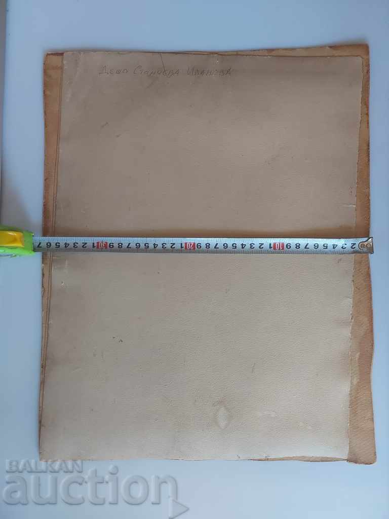 Delivery of OLD LARGE Retouched PHOTO PORTRAIT PHOTO CARDBOARD WOMEN