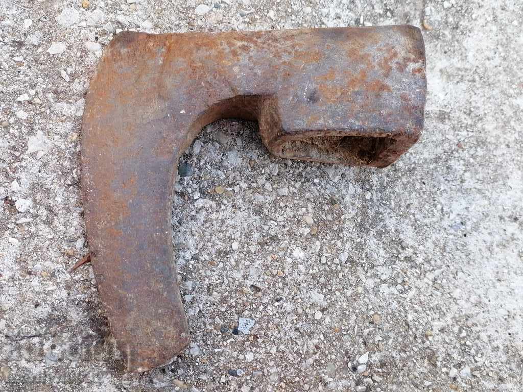 Auction Old ax with seal marking tool wrought iron Auction Old ax with seal marking tool wrought iron