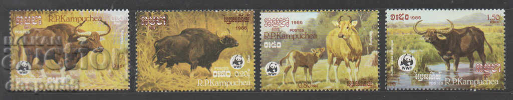 1986. Cambodia. Conservation of world nature.