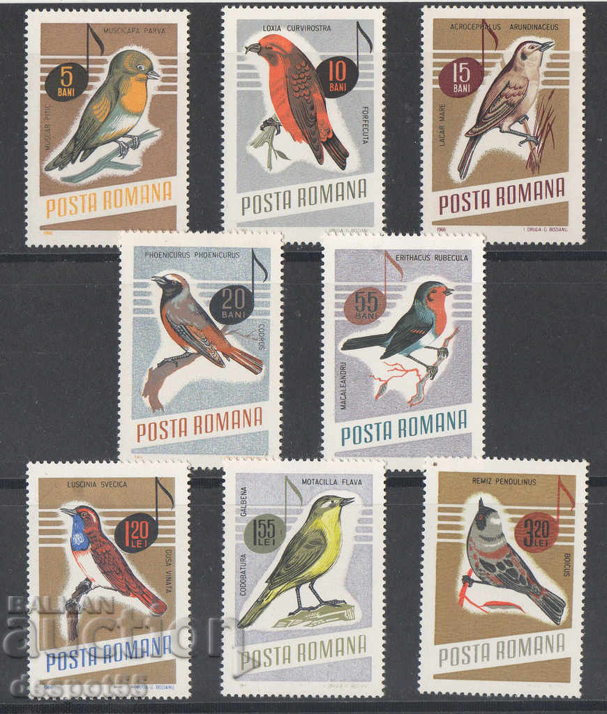 1966. Румъния. Пойни птици.