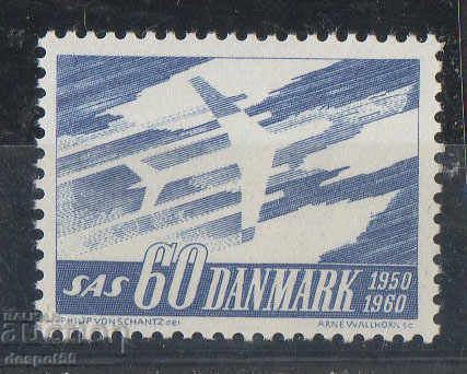 1961. Дания. 10 г. на скандинавските авиолинии SAS.