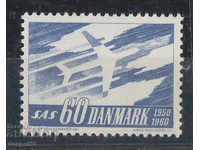 1961. Danemarca. 10 ani pe companiile aeriene scandinave SAS.