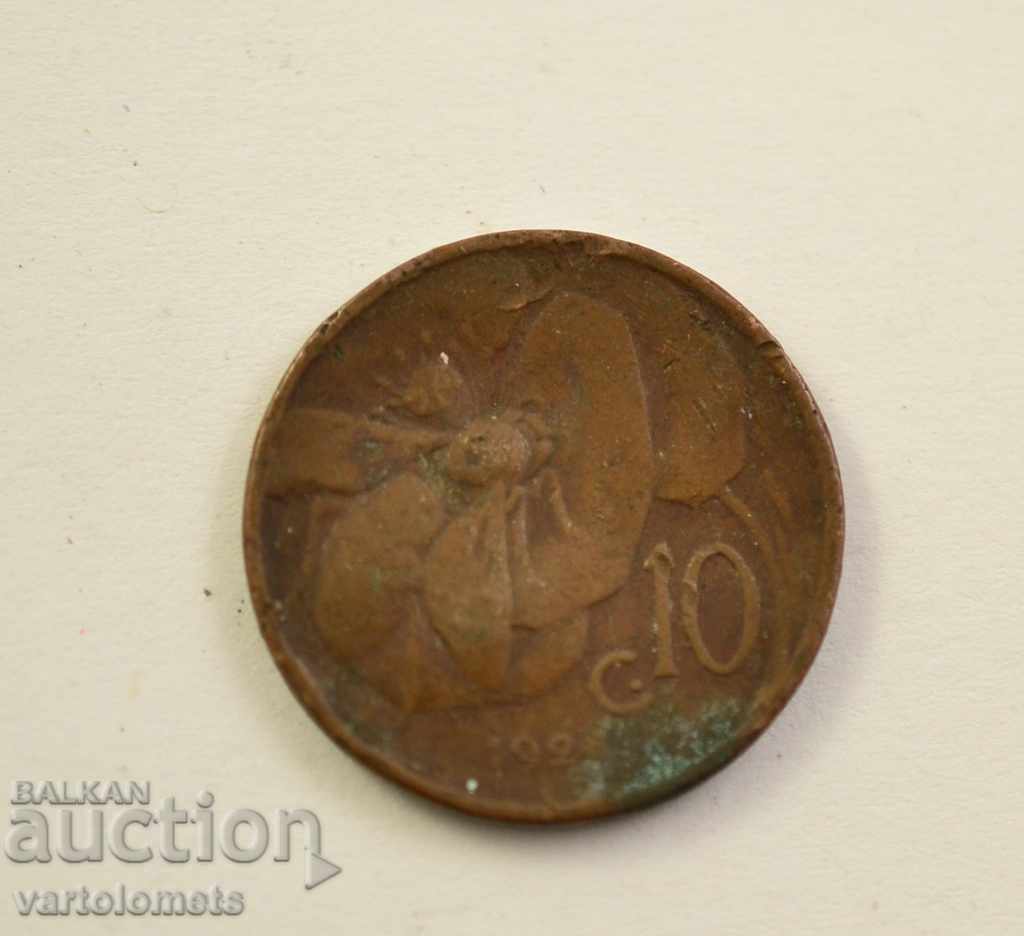 10 Centesimi 1922, Italia Fascistă