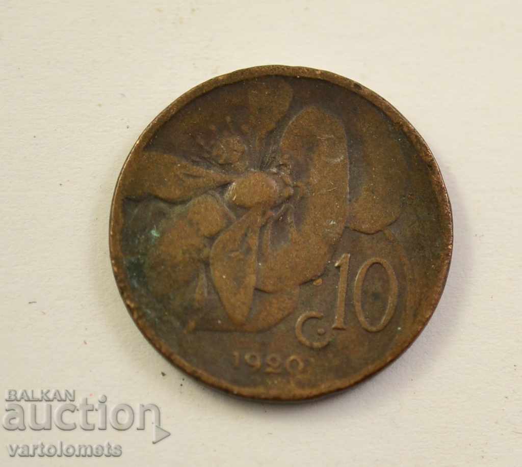 10 Centesimi 1920, Италия