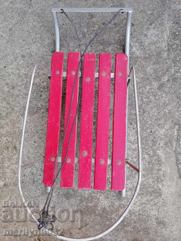 Licitație sanie, jucării, lemn fier forjat pentru copii de bătrâni