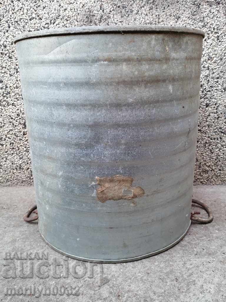 Delivery of Old metal rubber bucket, canister 50 liters Delivery of Old metal rubber bucket, canister 50 liters