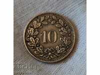 Switzerland 10 rapene 1919 K # 5