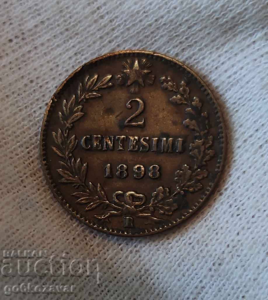 Ιταλία 2 Centizimi 1898 K # 8
