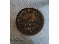 Italia 2 Centizimi 1898 K # 8