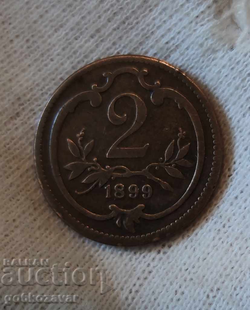 Αυστρία 2 Heller 1899 K # 9