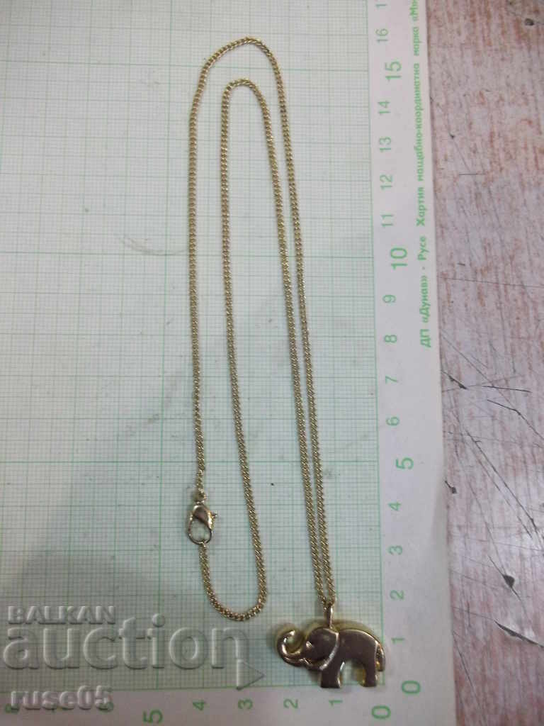 Chain with pendant "Elephant" imitation jewelry