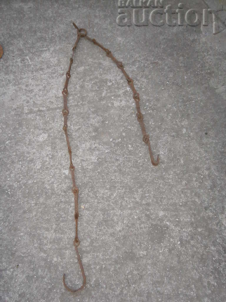 Old wrought chain with hook, hook for hearth hooks chain with price 51.00 BGN | € 26.08 Old wrought chain with hook, hook for hearth hooks chain with price 51.00 BGN | € 26.08