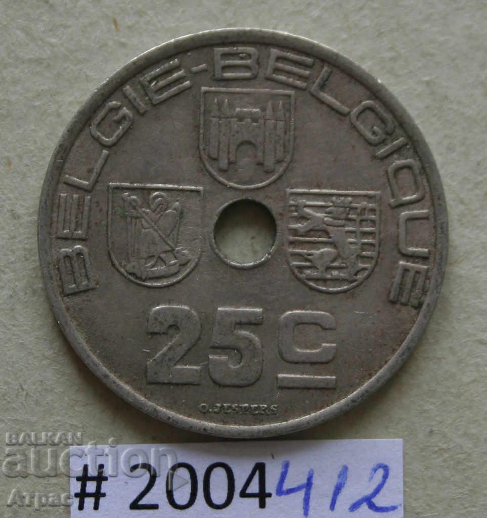 25  сантима 1938  Белгия -фр.легенда