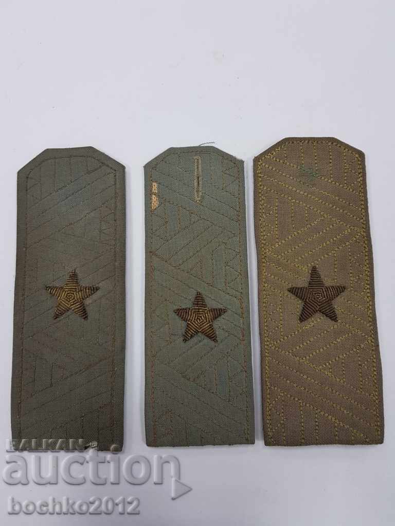 Lot of 3 Bulgarian communist general epaulettes