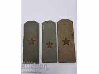 Lot of 3 Bulgarian communist general epaulettes