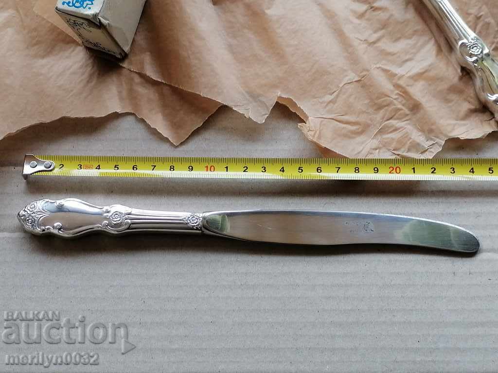Auction 6 pieces of knives thickly silver-plated unused USSR spoon Auction 6 pieces of knives thickly silver-plated unused USSR spoon