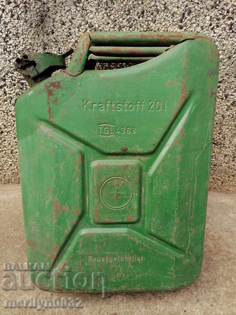 German military tube 20 liters for fuel GDR 1980 real social