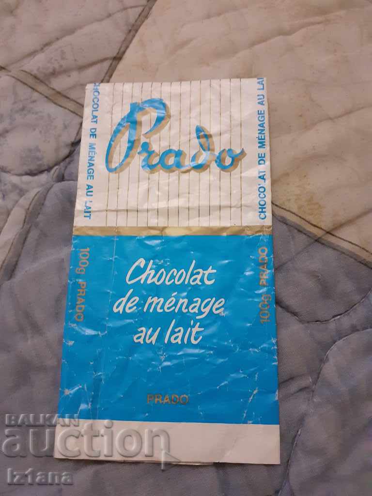 Old package of Prado chocolate