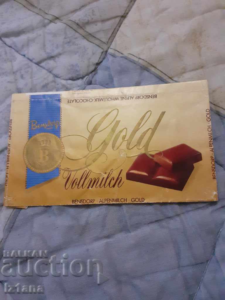 Pachet vechi de ciocolată Bensdorp Gold