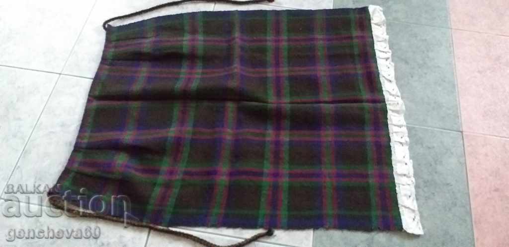 Authentic Wool Checked Lace Apron Nosia - 7