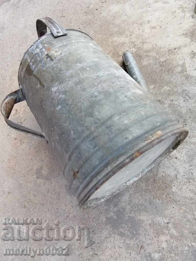 Old metal can, galvanized tube, bucket, pot - 5