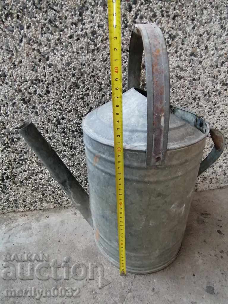 Old metal can, galvanized tube, bucket, pot - 6