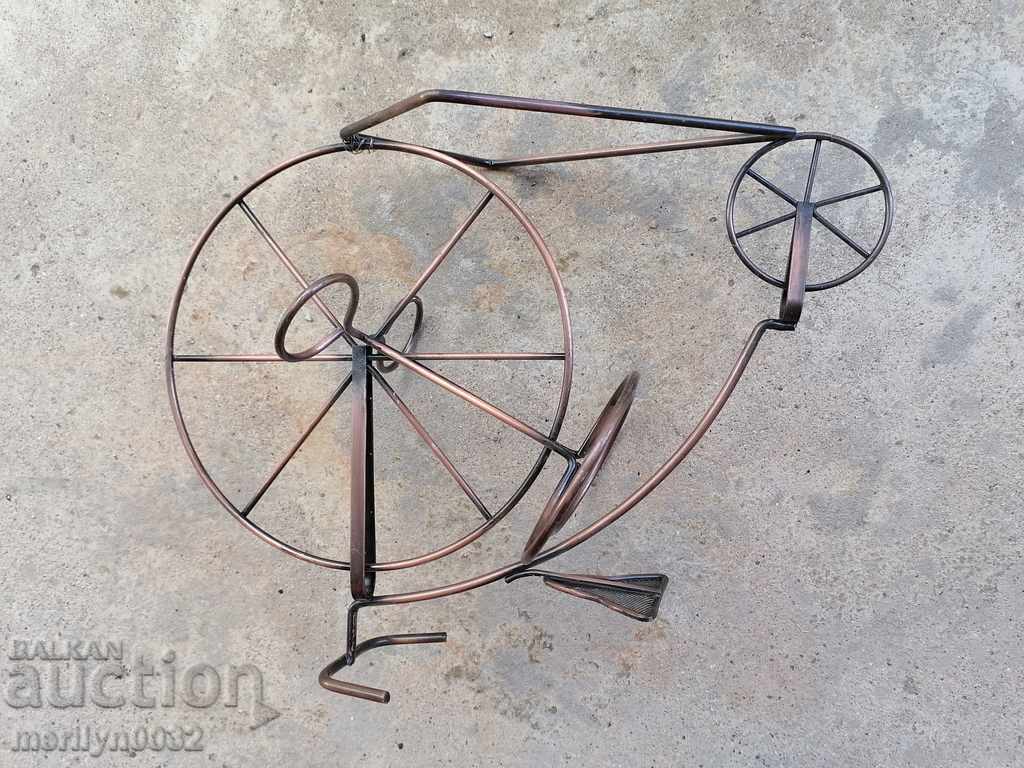 Metal bike rack for a bottle of wine whiskey cognac - 5 Metal bike rack for a bottle of wine whiskey cognac - 5