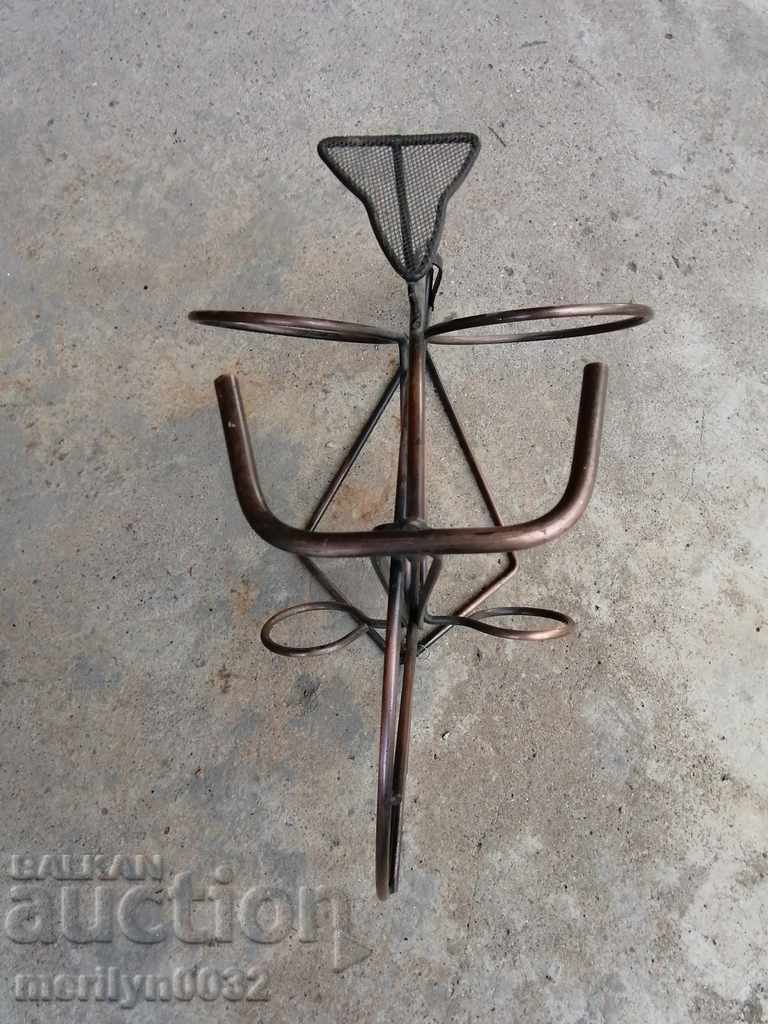 Metal bike rack for a bottle of wine whiskey cognac - 7 Metal bike rack for a bottle of wine whiskey cognac - 7