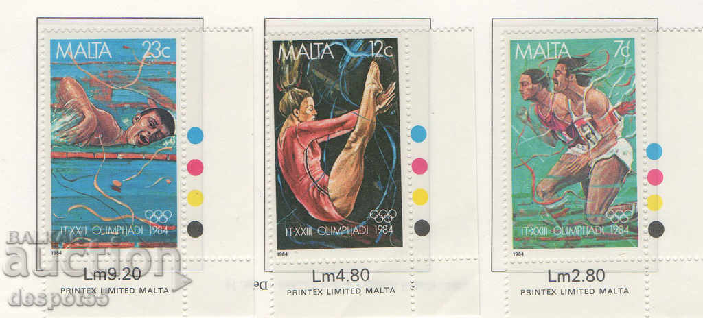1984. Malta. Olympic Games - Los Angeles, USA.
