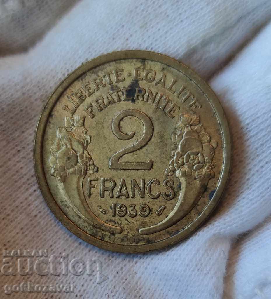 Γαλλία 2 φράγκα 1939 K # 47