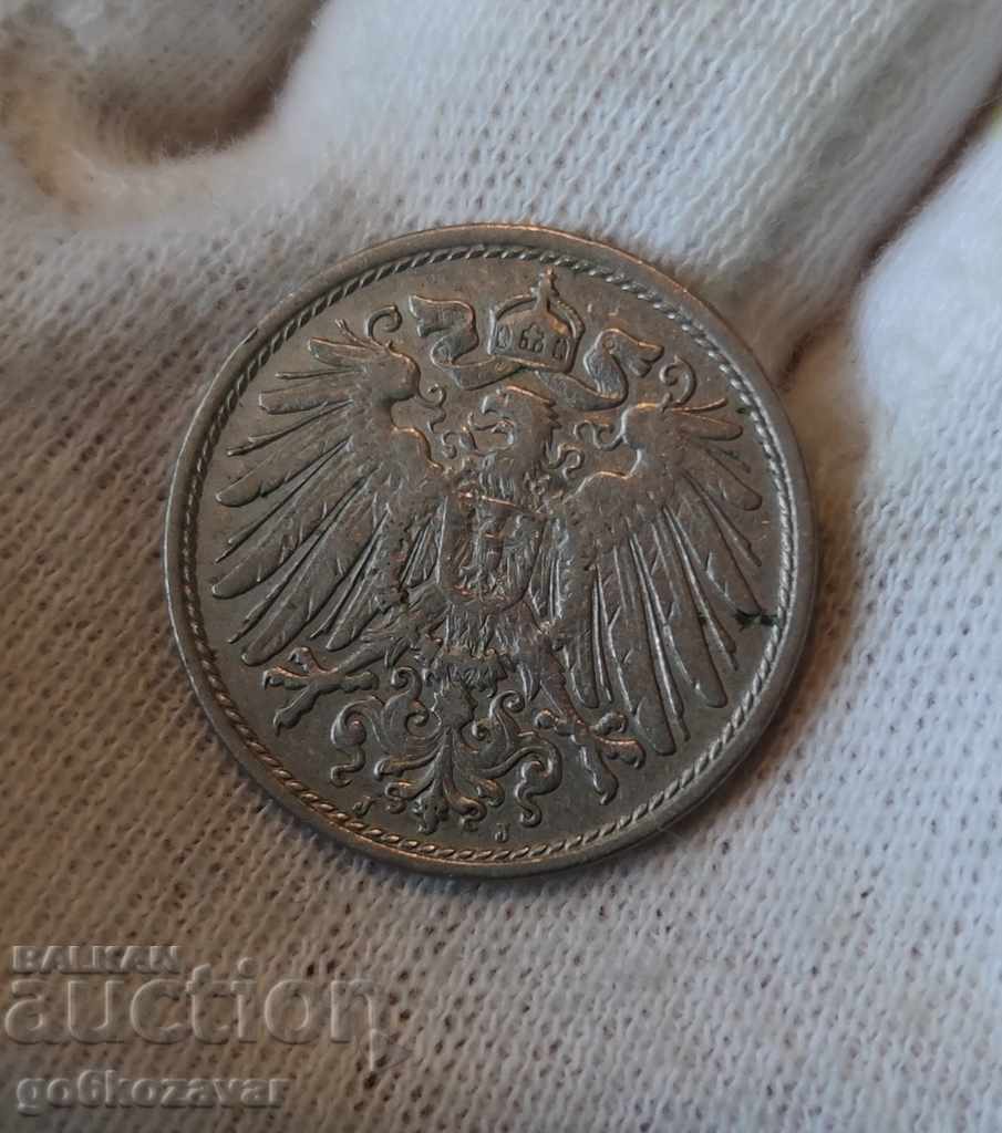 Germany 10 Pfennig 1908 j K # 55 with price 2.20 BGN | € 1.12 Germany 10 Pfennig 1908 j K # 55 with price 2.20 BGN | € 1.12
