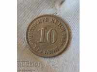 Germany 10 Pfennig 1908 j K # 55