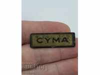 Old collector's nameplate on CYMA watches