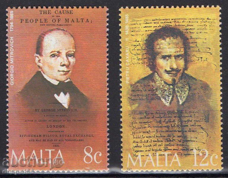 1985. Malta. Maltese personalities.