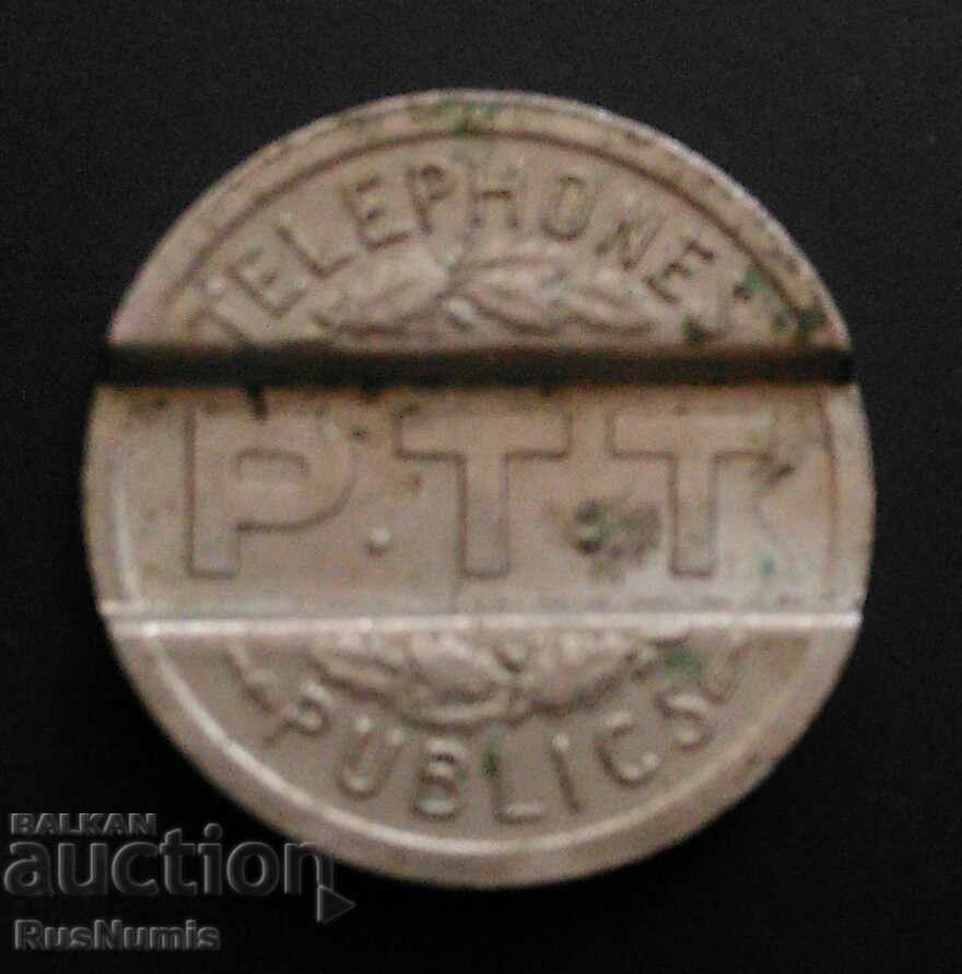 French telephone token from 1937