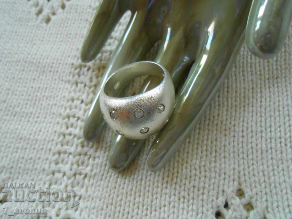 Δαχτυλίδι ασημένιο παγωμένο με πέτρες, 27.10.2020 - 5 Δαχτυλίδι ασημένιο παγωμένο με πέτρες, 27.10.2020 - 5