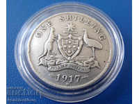 Australia 1 Shilling 1917 Rare